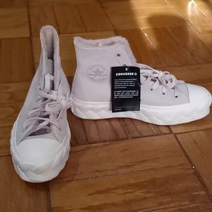 Converse All Star CT Sherpa lined pale pink suede 6M